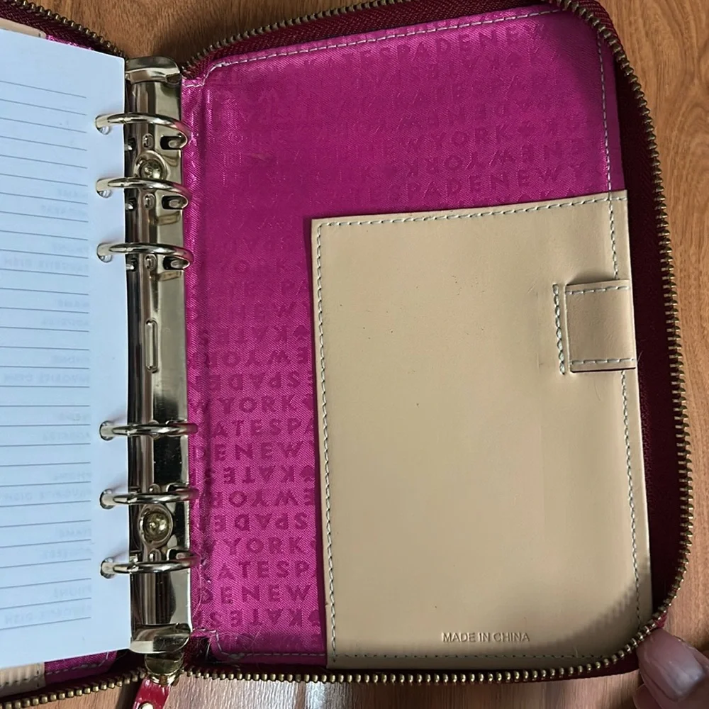 Kate Spade Wellesley Red Leather Calendar Planner Agenda